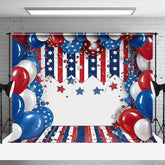 Aperturee - Aperturee Fresh Color USA Flag Birthday Cake Smash Backdrop